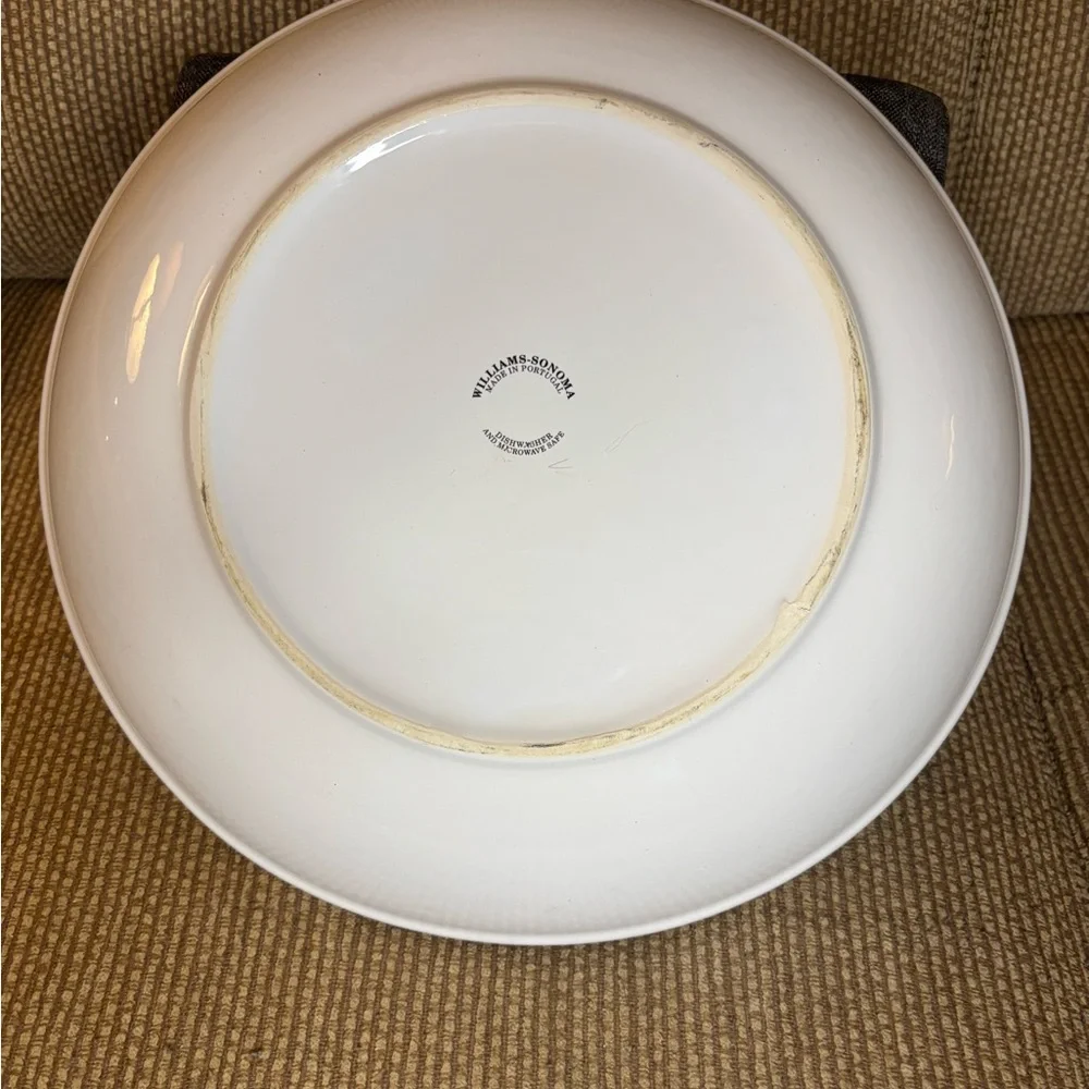 Williams Sonoma Hand Painted Herb Garden Ceramic Pasta/ Salad Serving Bowl